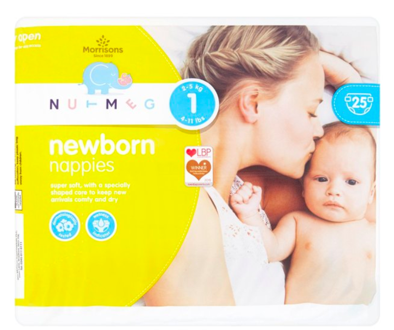Nutmeg Newborn Nappies Size 1 Reviews