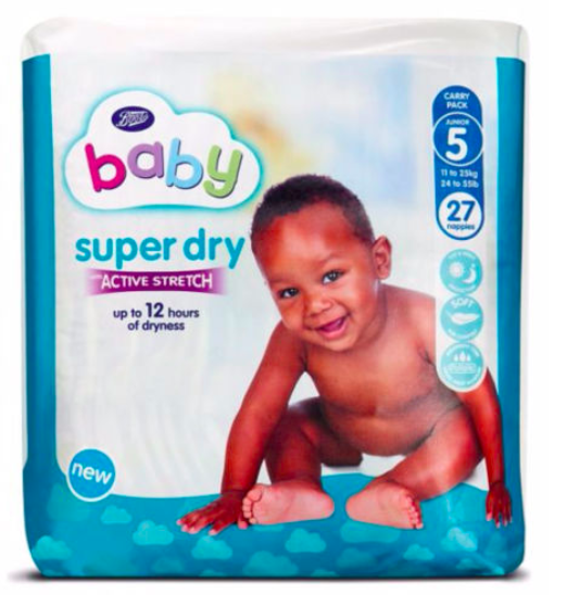 Boots Baby Super Dry with Active Stretch Nappies Size 5 Reviews