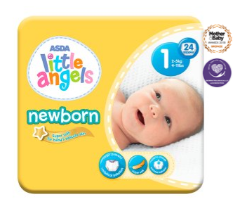 Asda little angels newborn store nappies