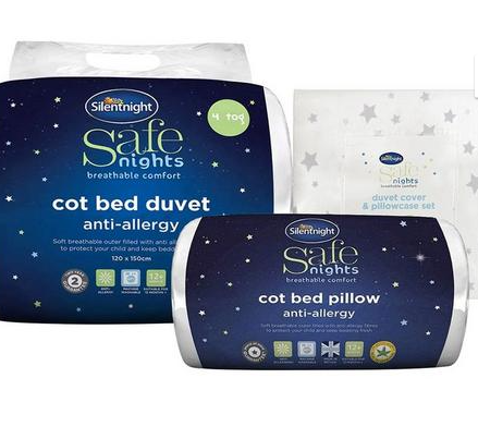 cot bed pillow silent night