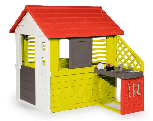smoby nature playhouse with summer kitchen