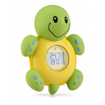Bathtime clock and thermometer turtle 