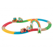 Wooden magnetic garden friends train 