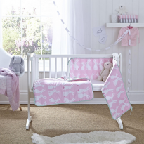 Rabbits crib set quilt and bumper