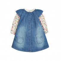 Bodysuit and Denim Pinny Set