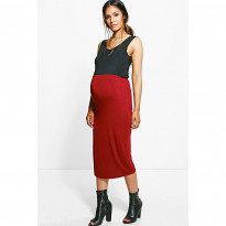 Maternity Pencil Skirt Red