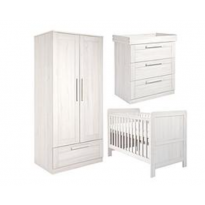 Atlas Cot Bed, Dresser & Wardrobe